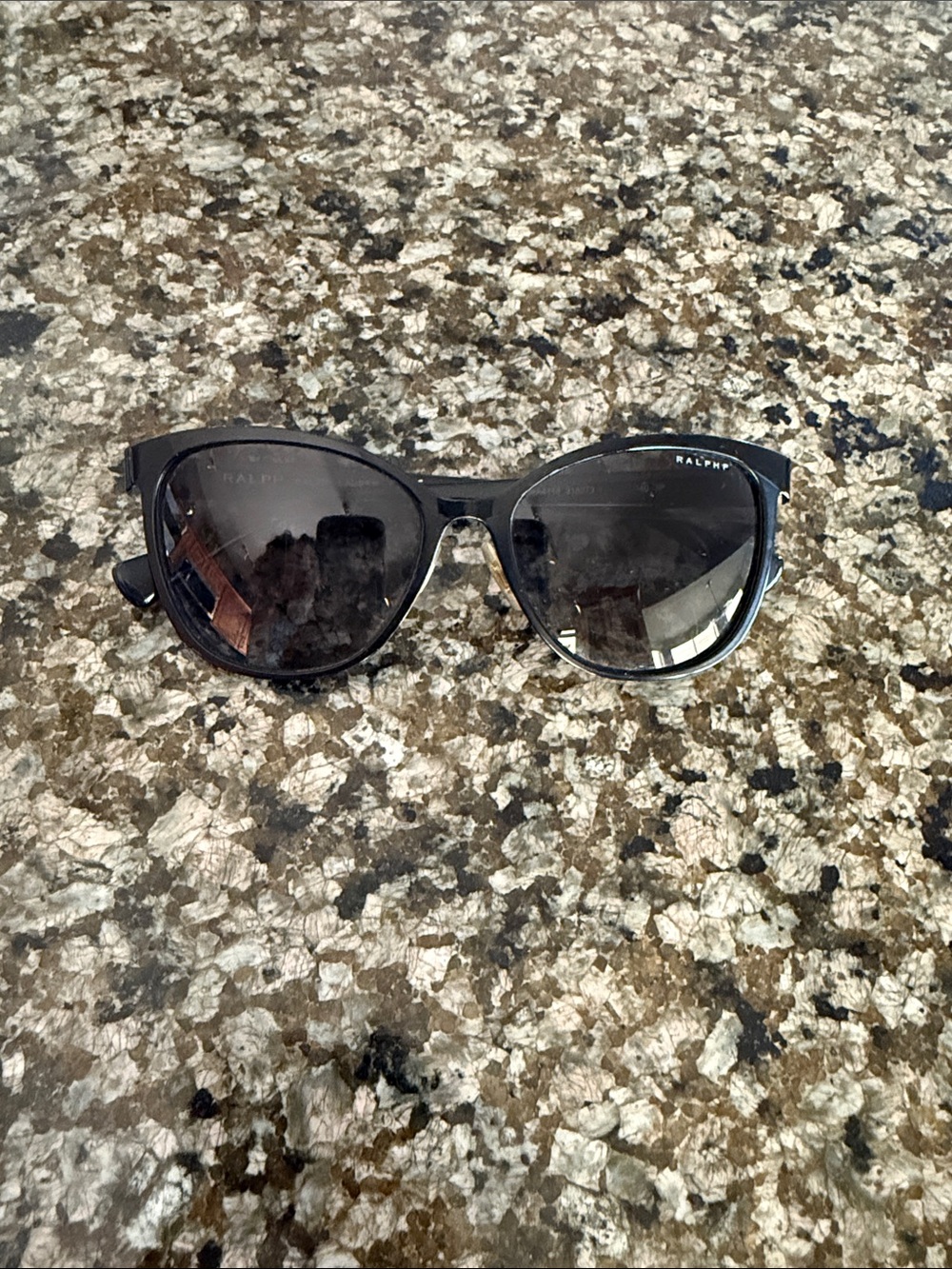 Ralph Lauren Black Gloss Cat-Eye Sunglasses
